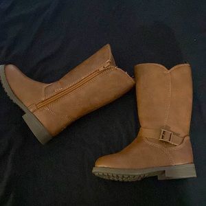 Toddler girls brown riding boots
